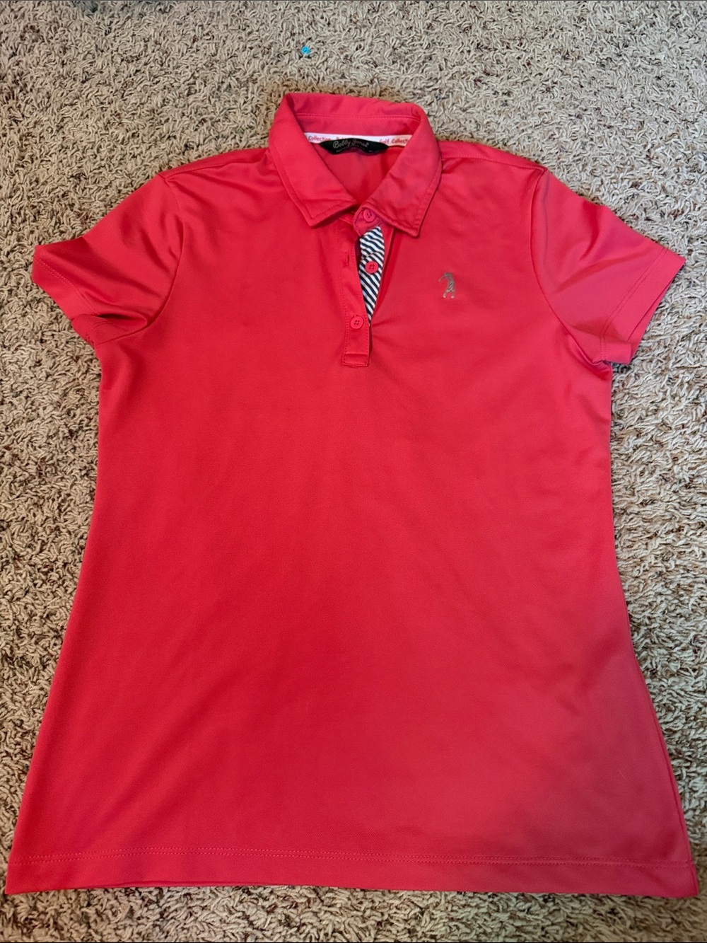 Clover By Bobby Jones Shirt Golf Polo Women's Performance Fit  Coral/Pink